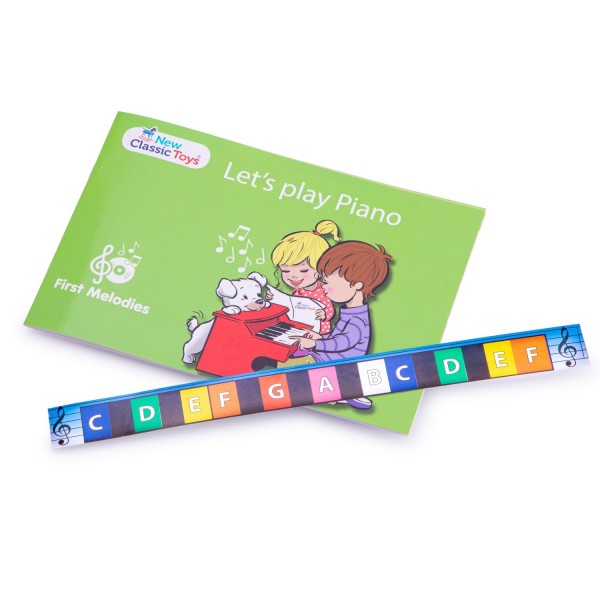 Protocol Piano Infantil Madeira Lacado Vermelho - 6226